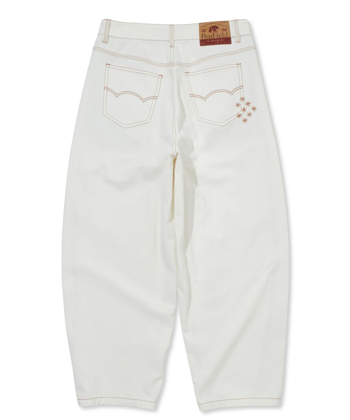 펜필드(PENFIELD) 1975 원 워시드 배럴 데님 팬츠 화이트_FS1WP08U
