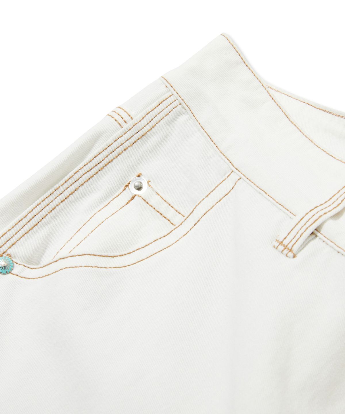 펜필드(PENFIELD) 1975 원 워시드 배럴 데님 팬츠 화이트_FS1WP08U