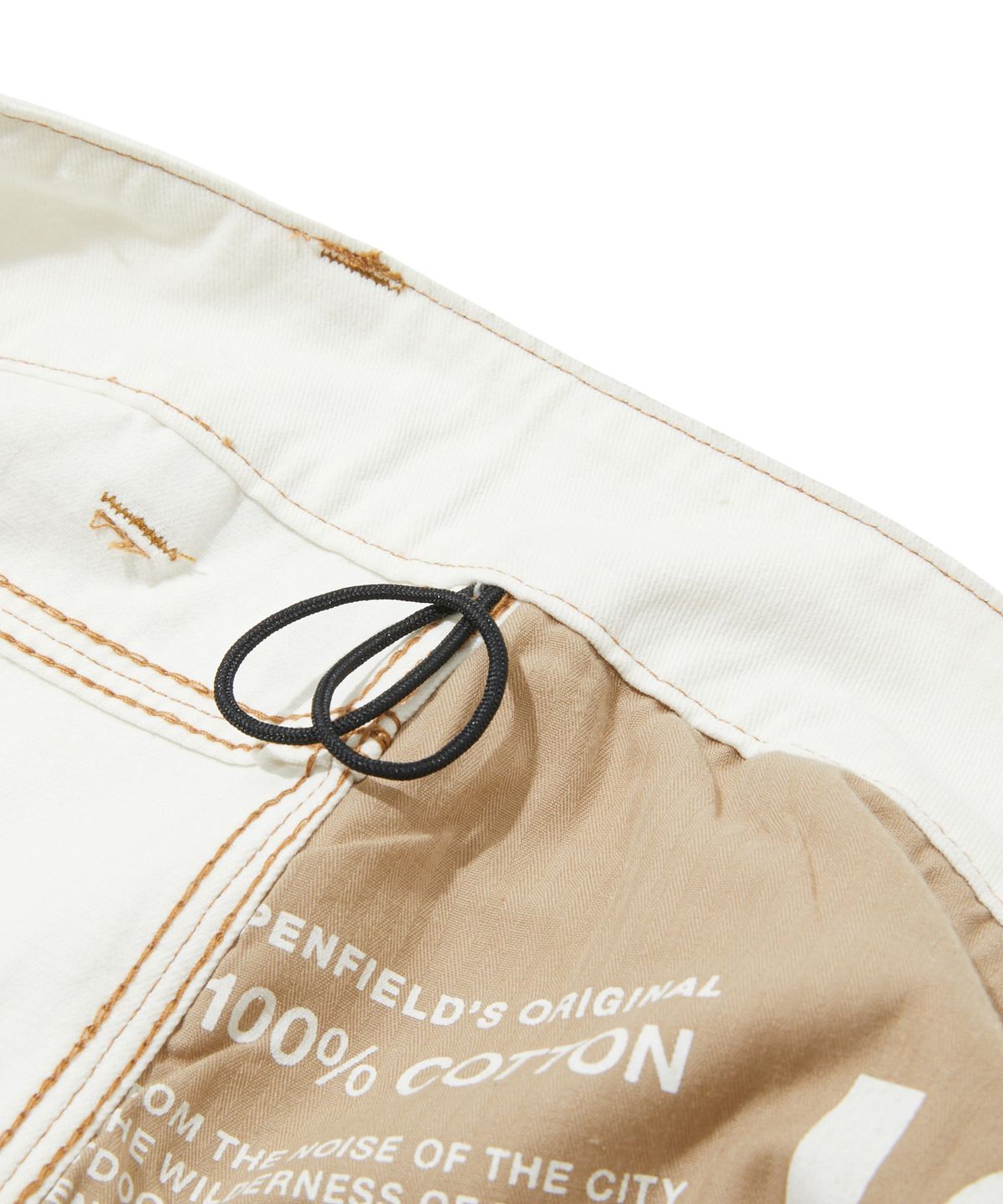 펜필드(PENFIELD) 1975 원 워시드 배럴 데님 팬츠 화이트_FS1WP08U