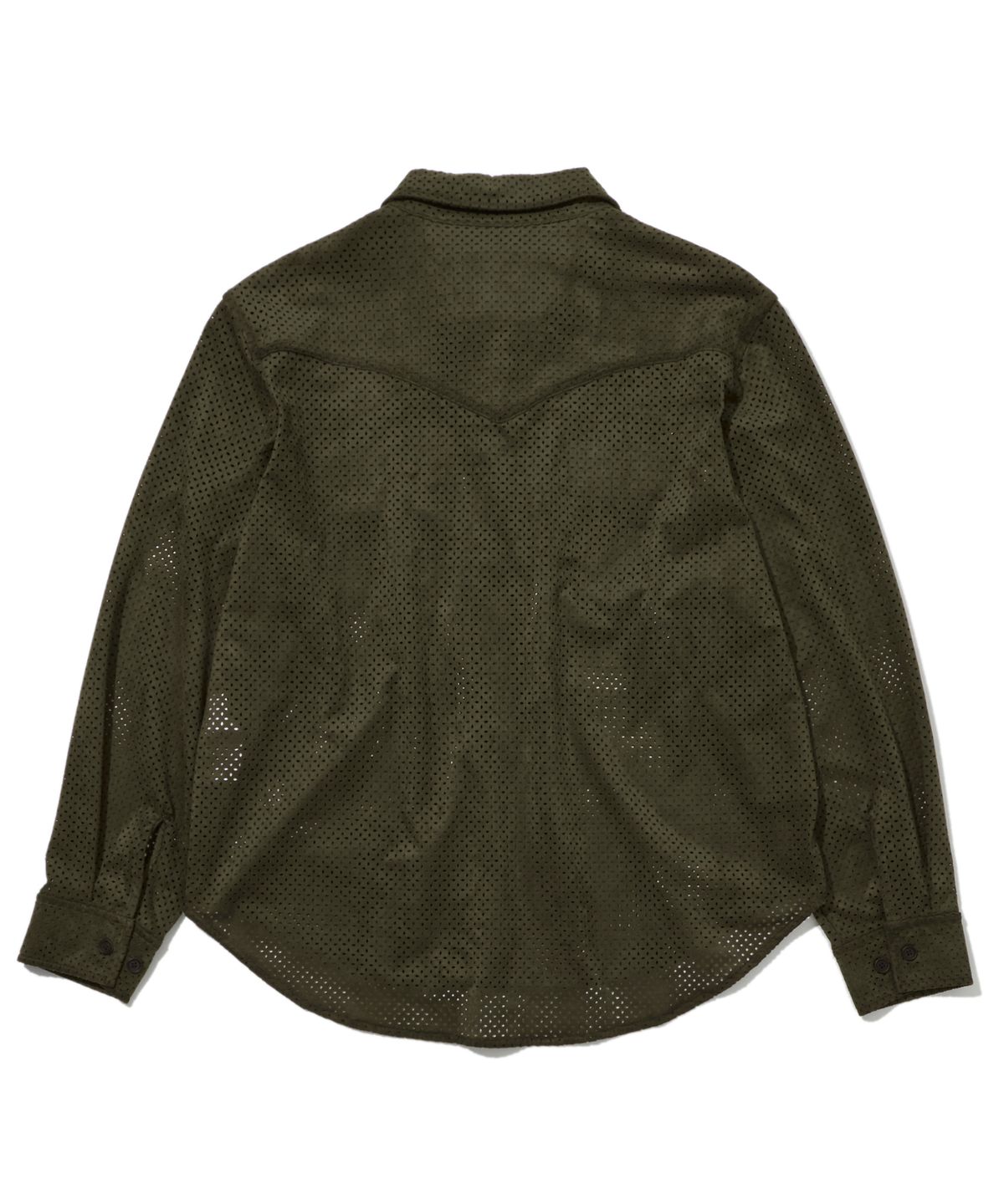 펜필드(PENFIELD) 포우 스웨이드 웨스턴 셔츠 올리브_FS1WR61U