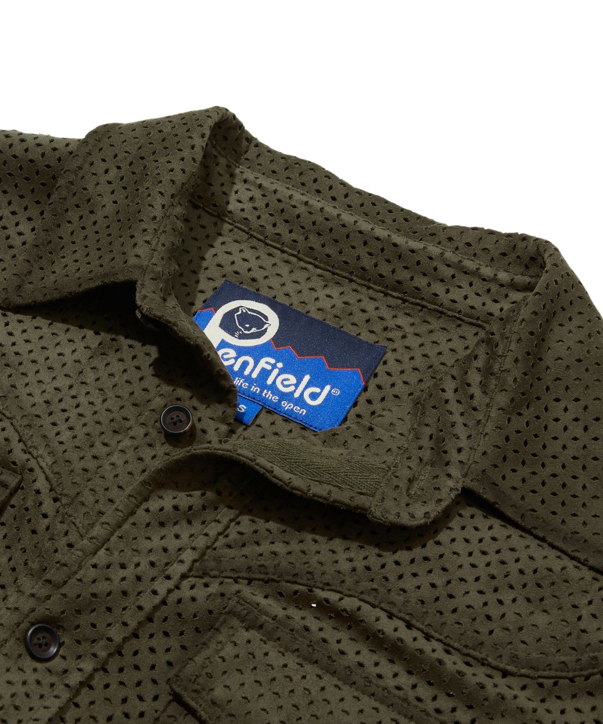펜필드(PENFIELD) 포우 스웨이드 웨스턴 셔츠 올리브_FS1WR61U
