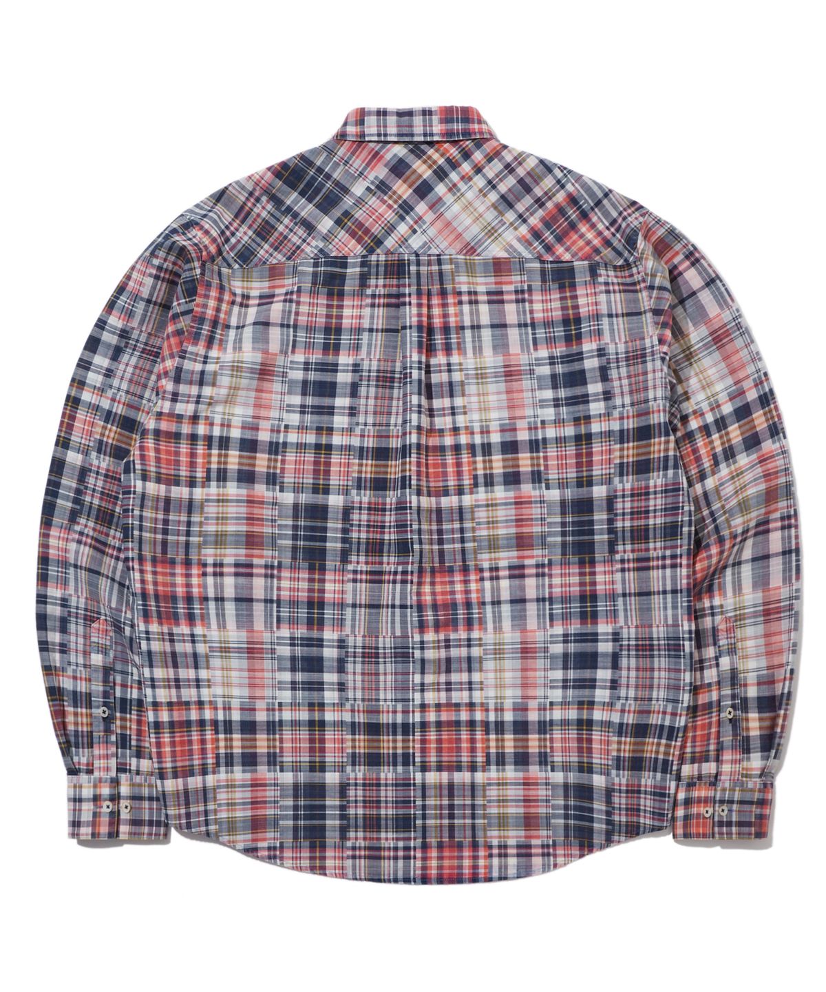 펜필드(PENFIELD) 페이디드 마드라스 버튼다운 셔츠 레드_FS1WR55U