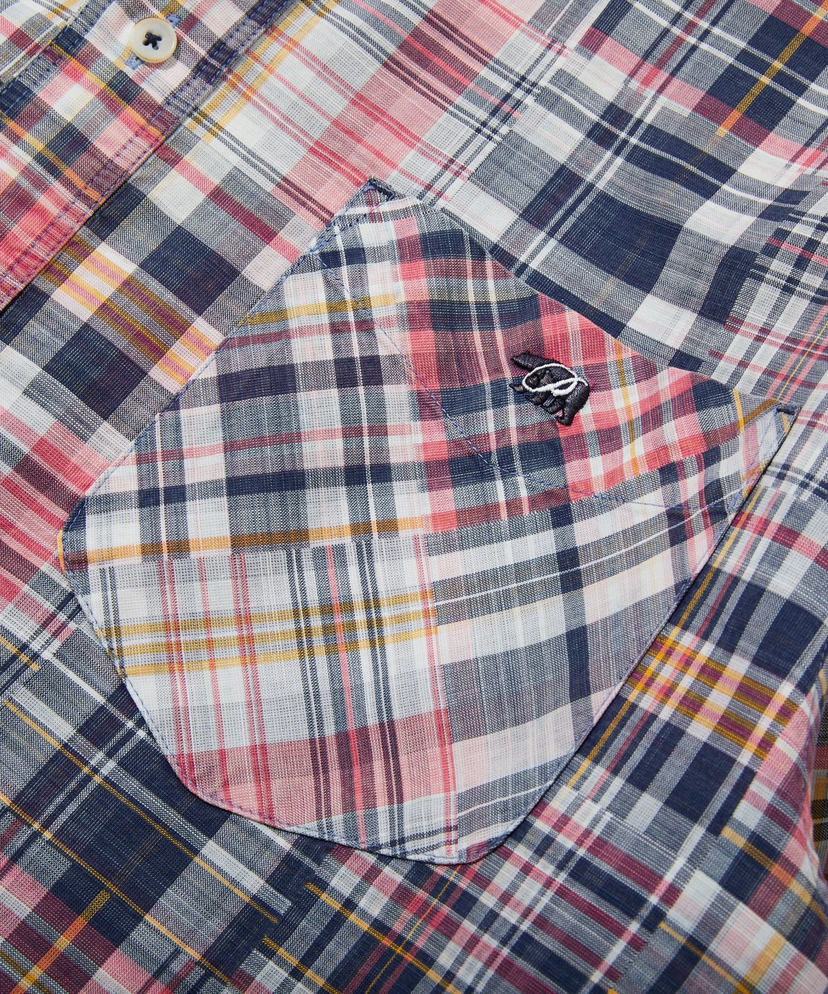 펜필드(PENFIELD) 페이디드 마드라스 버튼다운 셔츠 레드_FS1WR55U