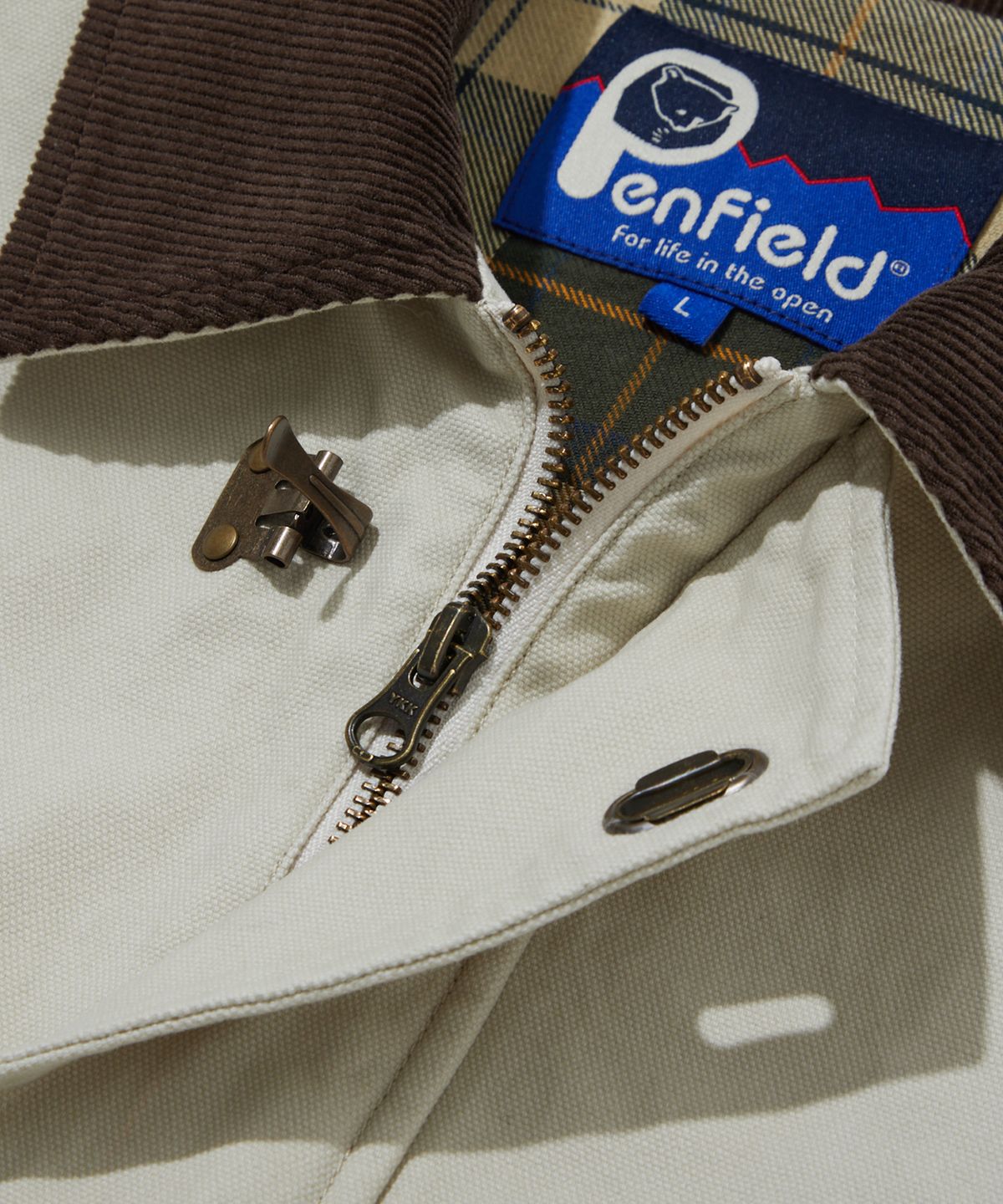 펜필드(PENFIELD) 시그니처 페이디드 코튼 워크 코트 아이보리_FS1WJ11U