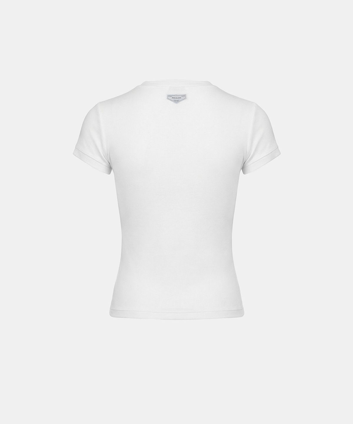 배드블러드(BADBLOOD) BS Cotton Jersey Fitted Short Sleeve T-Shirt - White