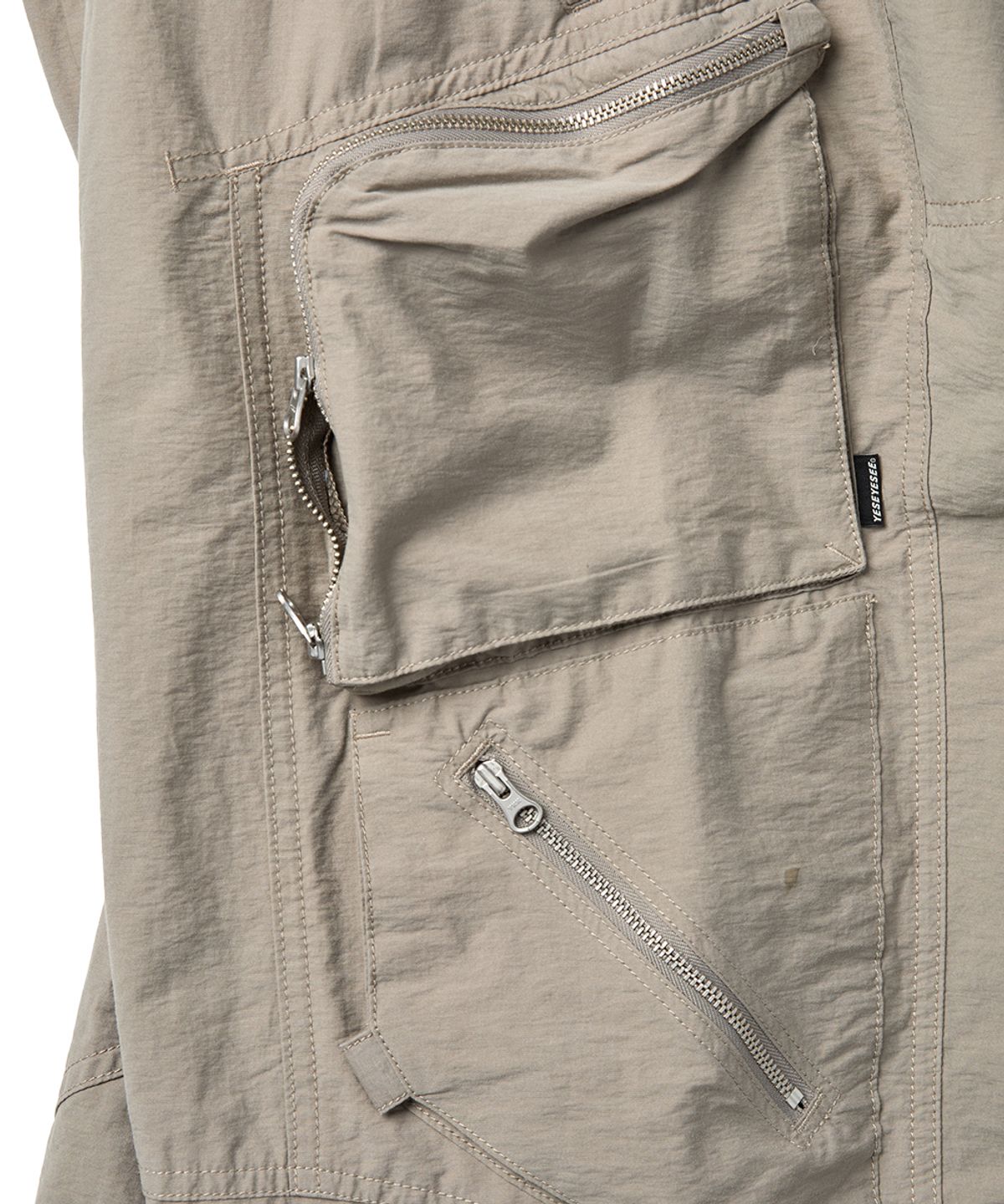 예스아이씨(YESEYESEE) Zip Cargo Pants Greige