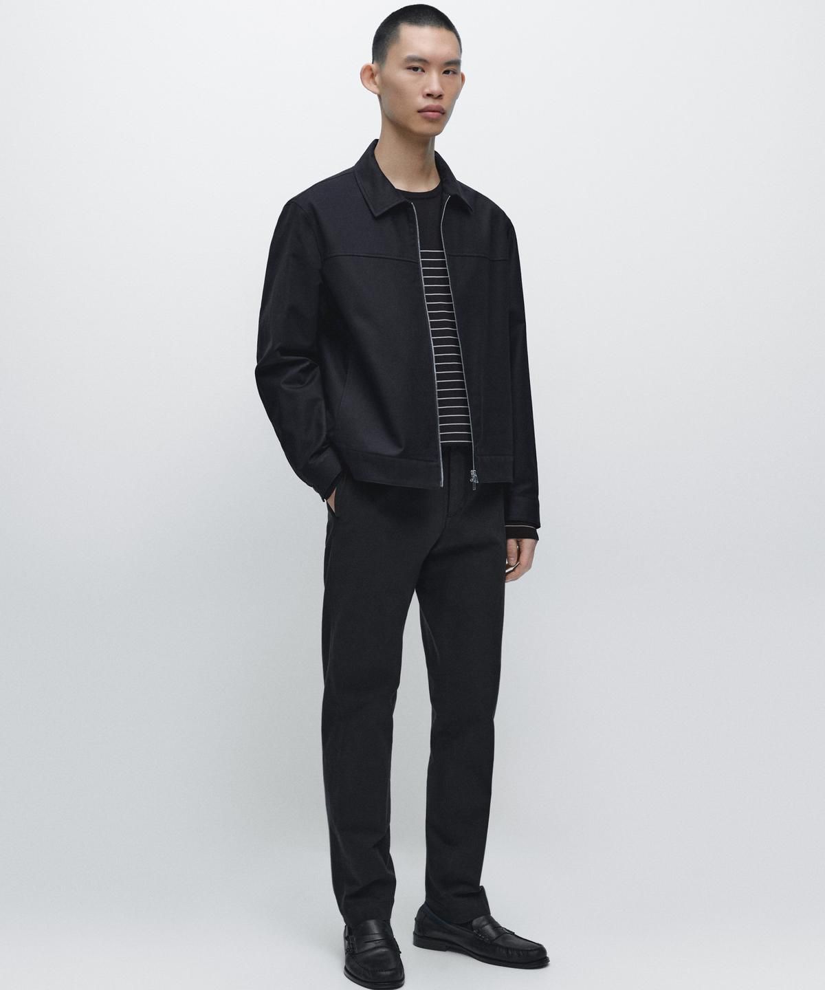 마시모두띠(MASSIMO DUTTI) 코튼 블렌드 슬림핏 팬츠