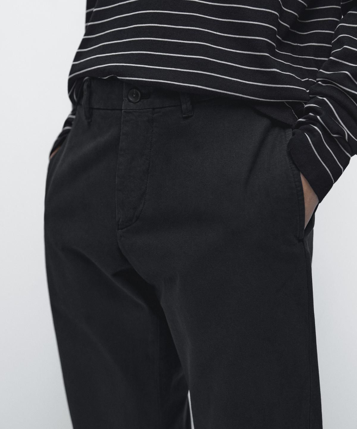 마시모두띠(MASSIMO DUTTI) 코튼 블렌드 슬림핏 팬츠