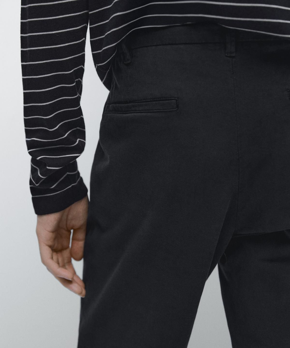마시모두띠(MASSIMO DUTTI) 코튼 블렌드 슬림핏 팬츠