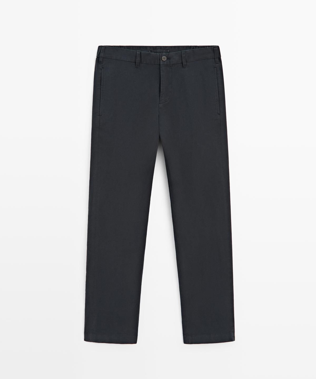 마시모두띠(MASSIMO DUTTI) 코튼 블렌드 슬림핏 팬츠