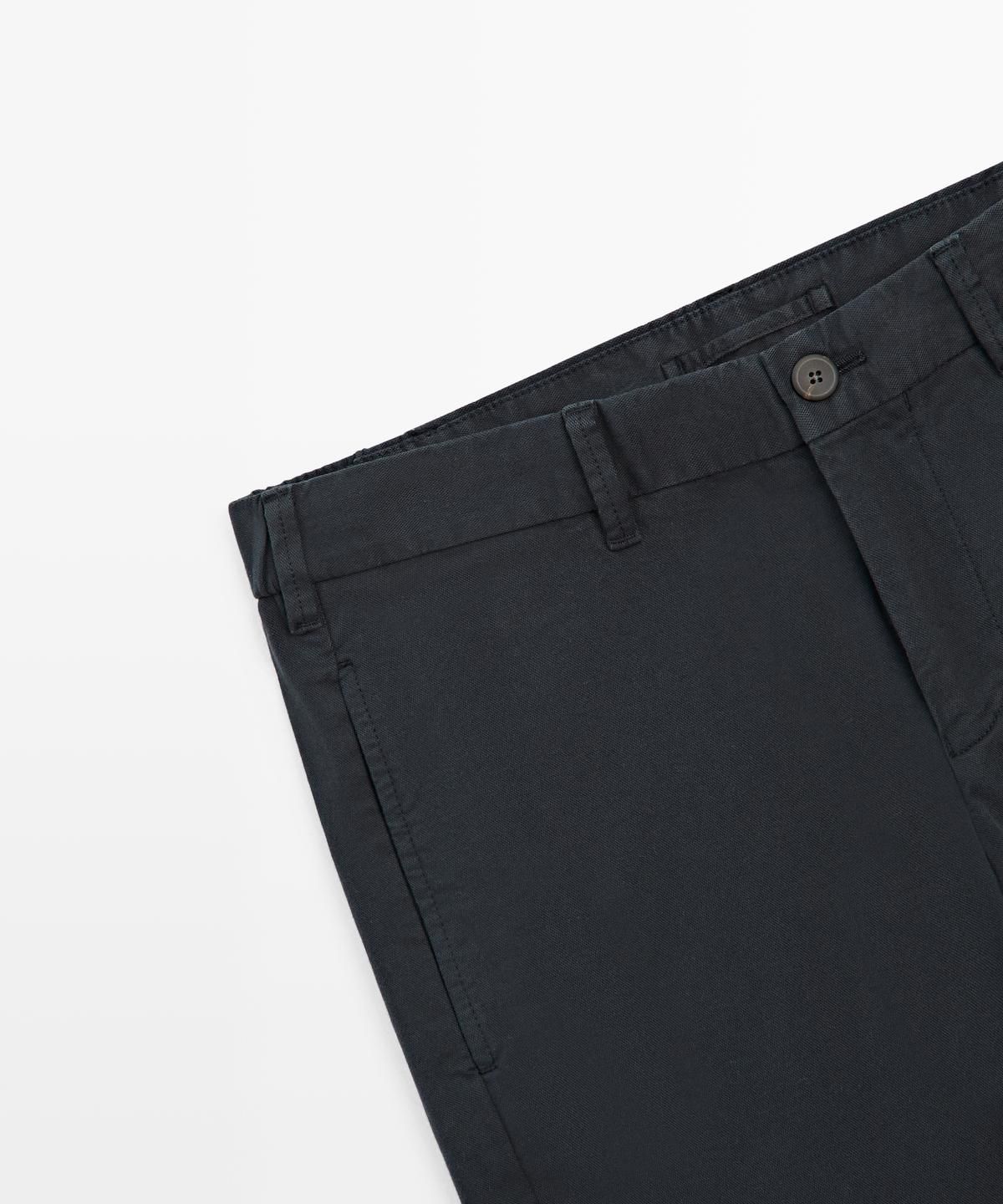 마시모두띠(MASSIMO DUTTI) 코튼 블렌드 슬림핏 팬츠
