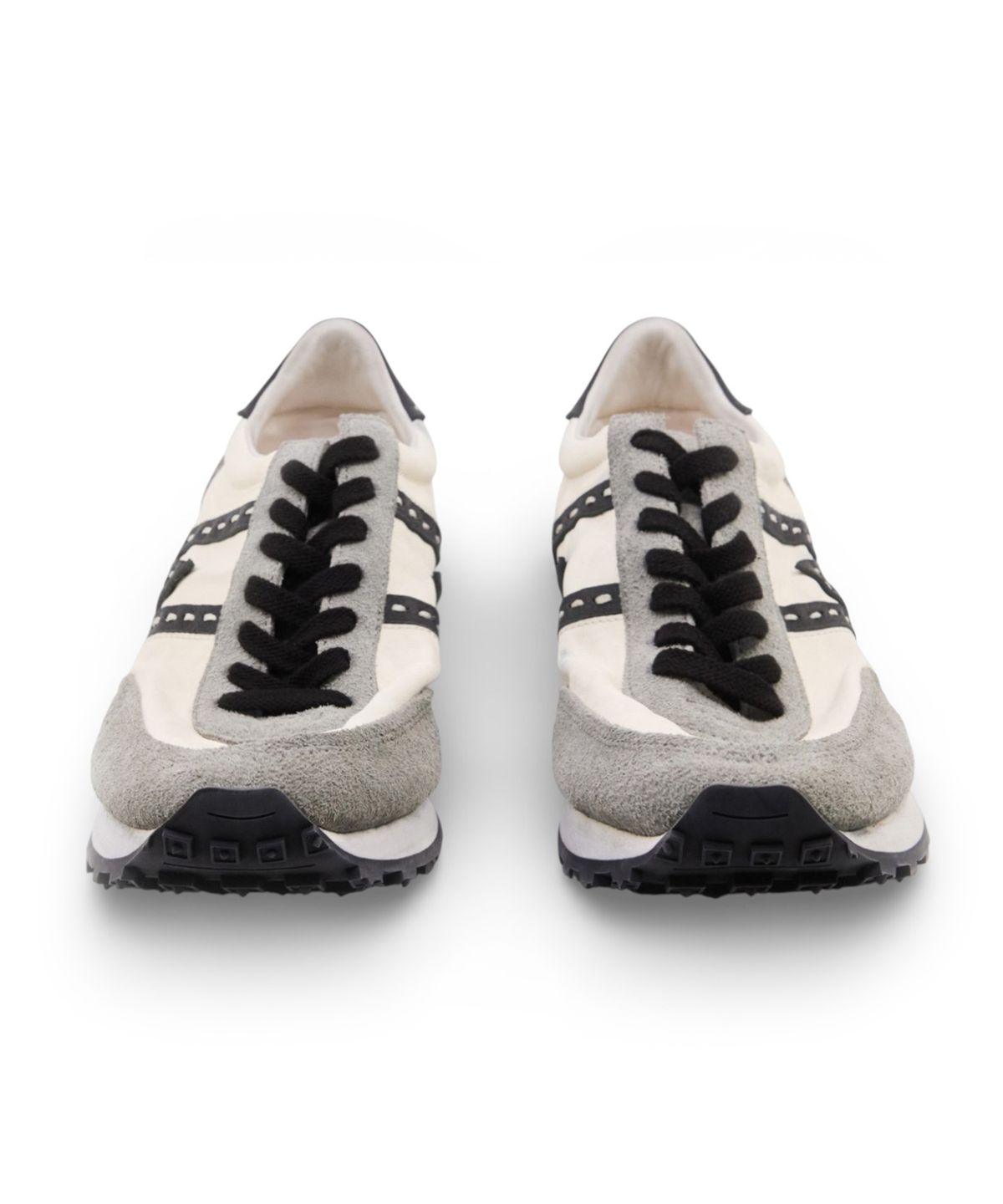 야세(YASE) [Deerskin, Kangaroo leather] WSR-7 Vintage Jogging Sneakers Ivory
