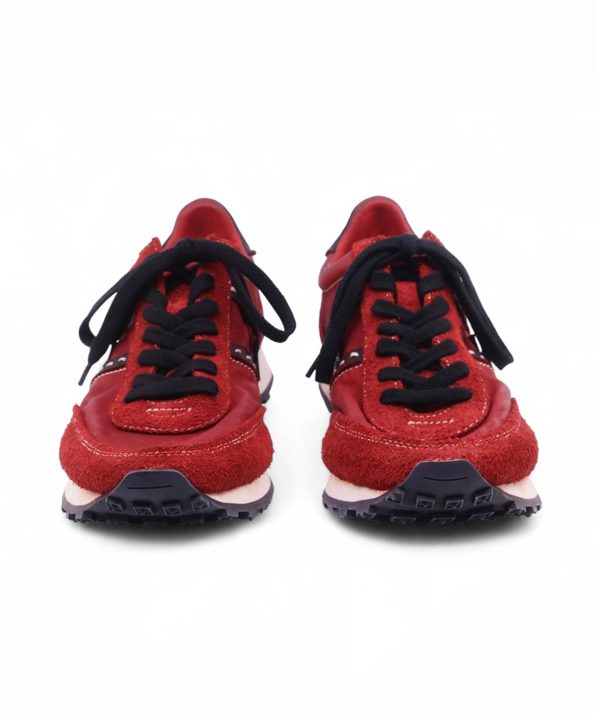 야세(YASE) [Deerskin, Kangaroo leather] WSR-7 Vintage Jogging Sneakers Red