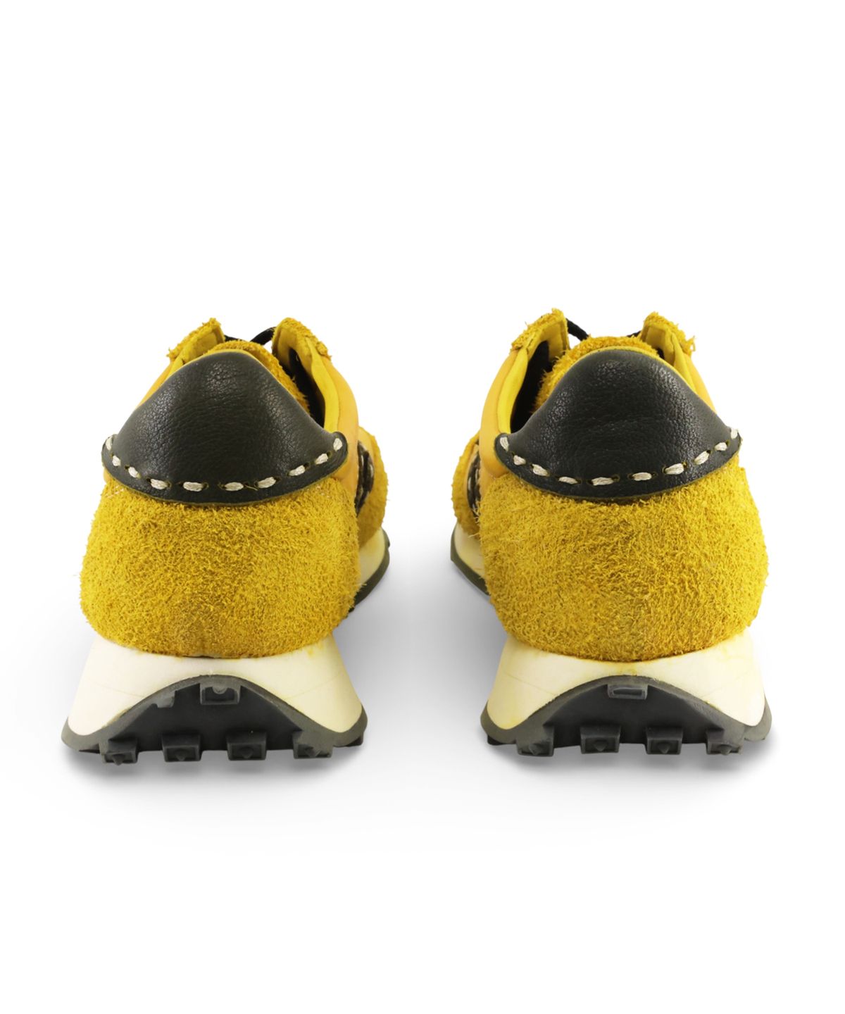 야세(YASE) [Deerskin, Kangaroo leather] WSR-7 Vintage Jogging Sneakers Yellow