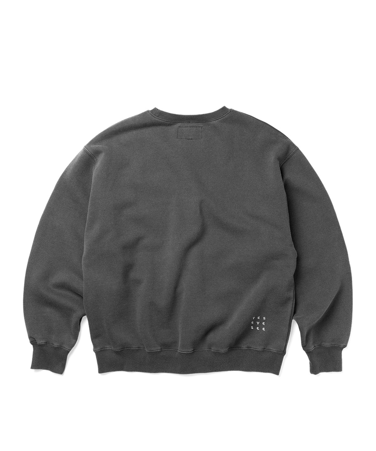 예스아이씨(YESEYESEE) Y.E.S Oval Logo Sweatshirt Charcoal