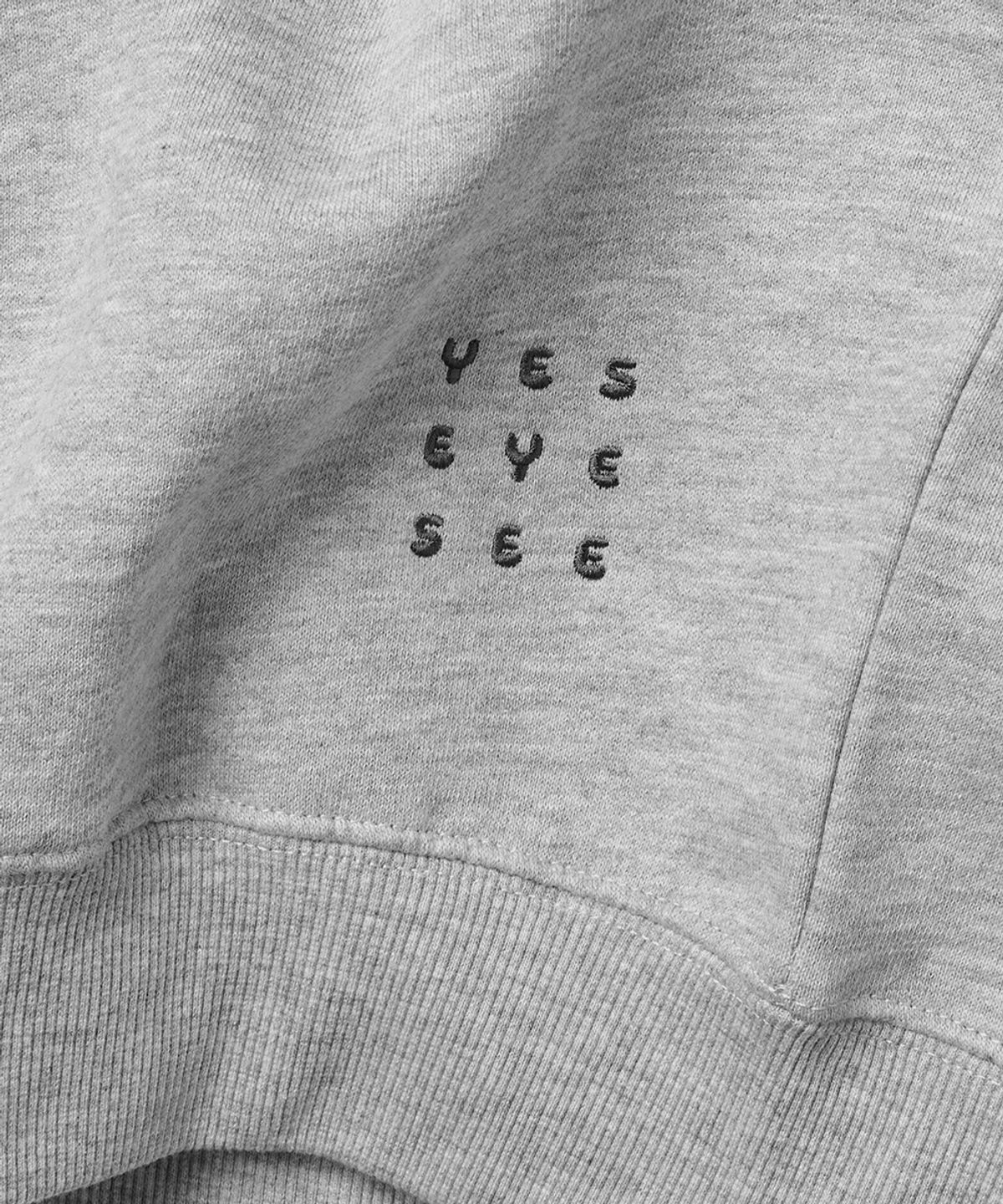 예스아이씨(YESEYESEE) Y.E.S Oval Logo Sweatshirt Grey