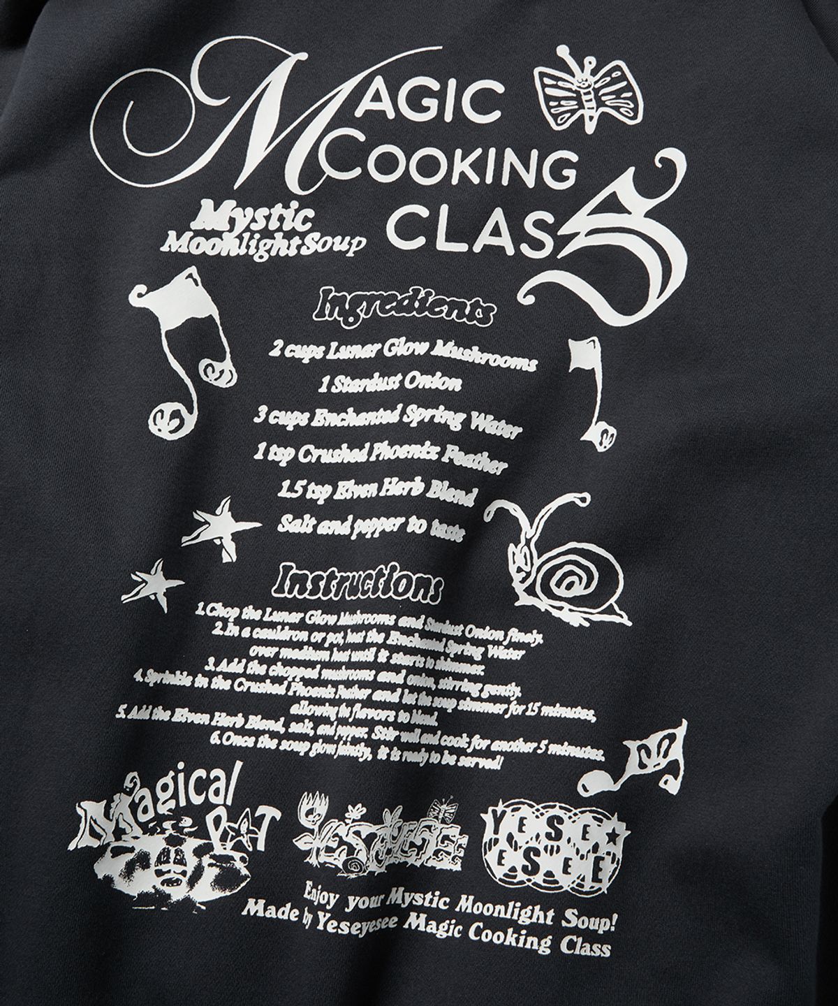 예스아이씨(YESEYESEE) Y.E.S Magical Hoodie Charcoal