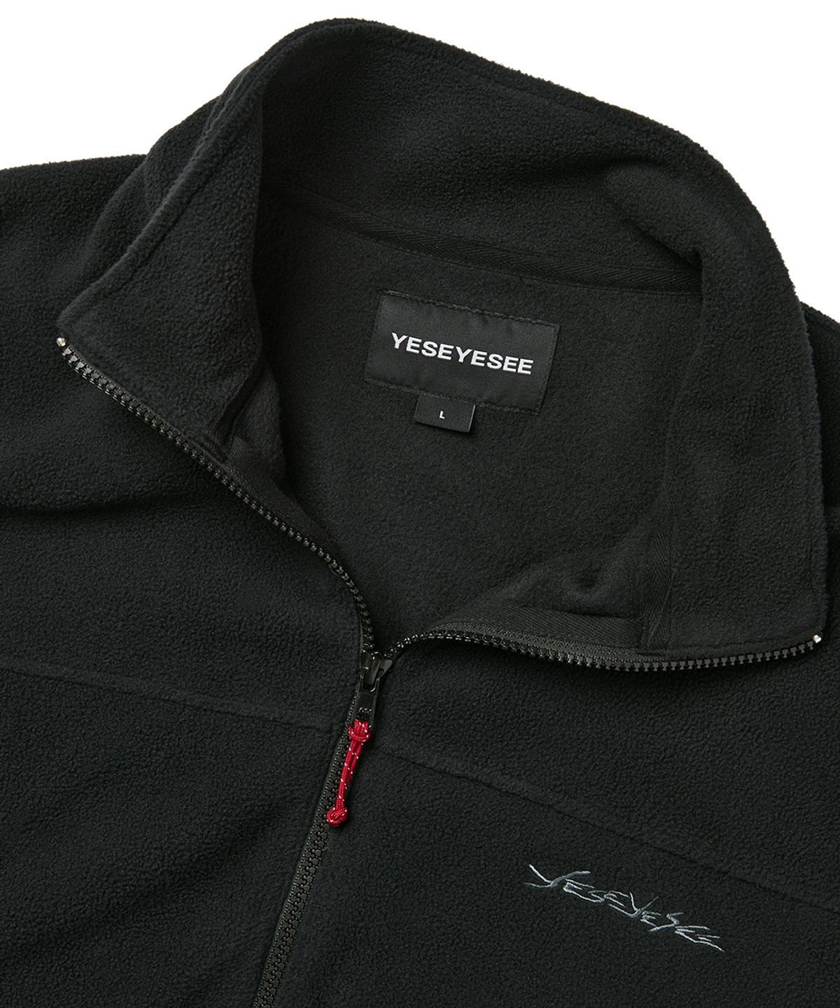예스아이씨(YESEYESEE) Comfortable Light Fleece Vest Black