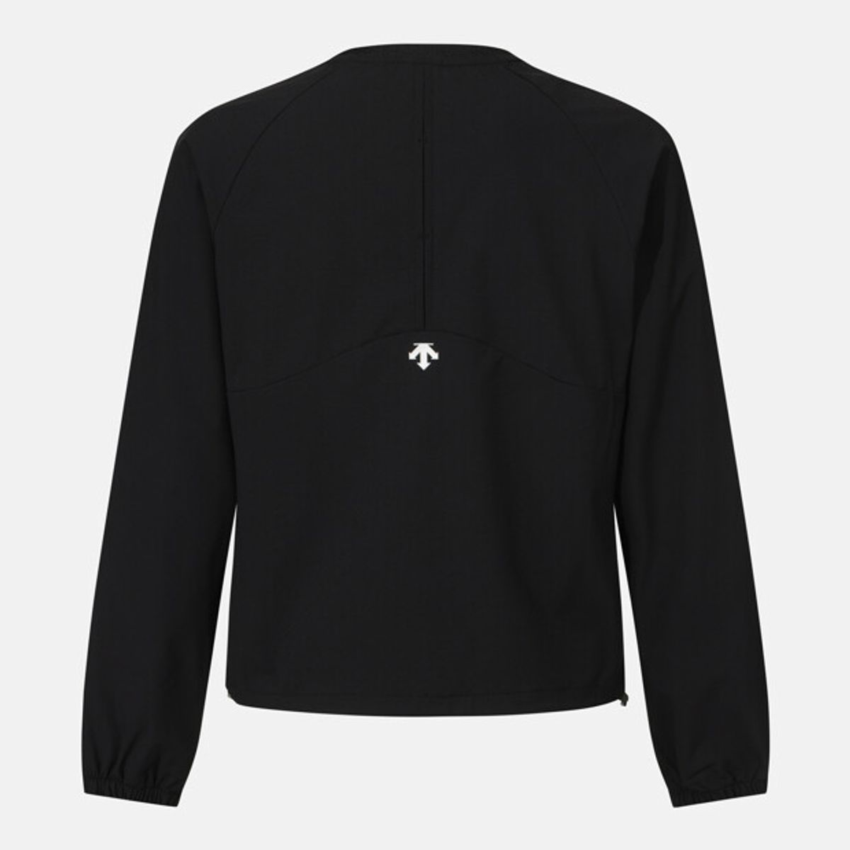 데상트(DESCENTE) 우먼스 워딩 그래픽 우븐 맨투맨 블랙 SR122PWH11