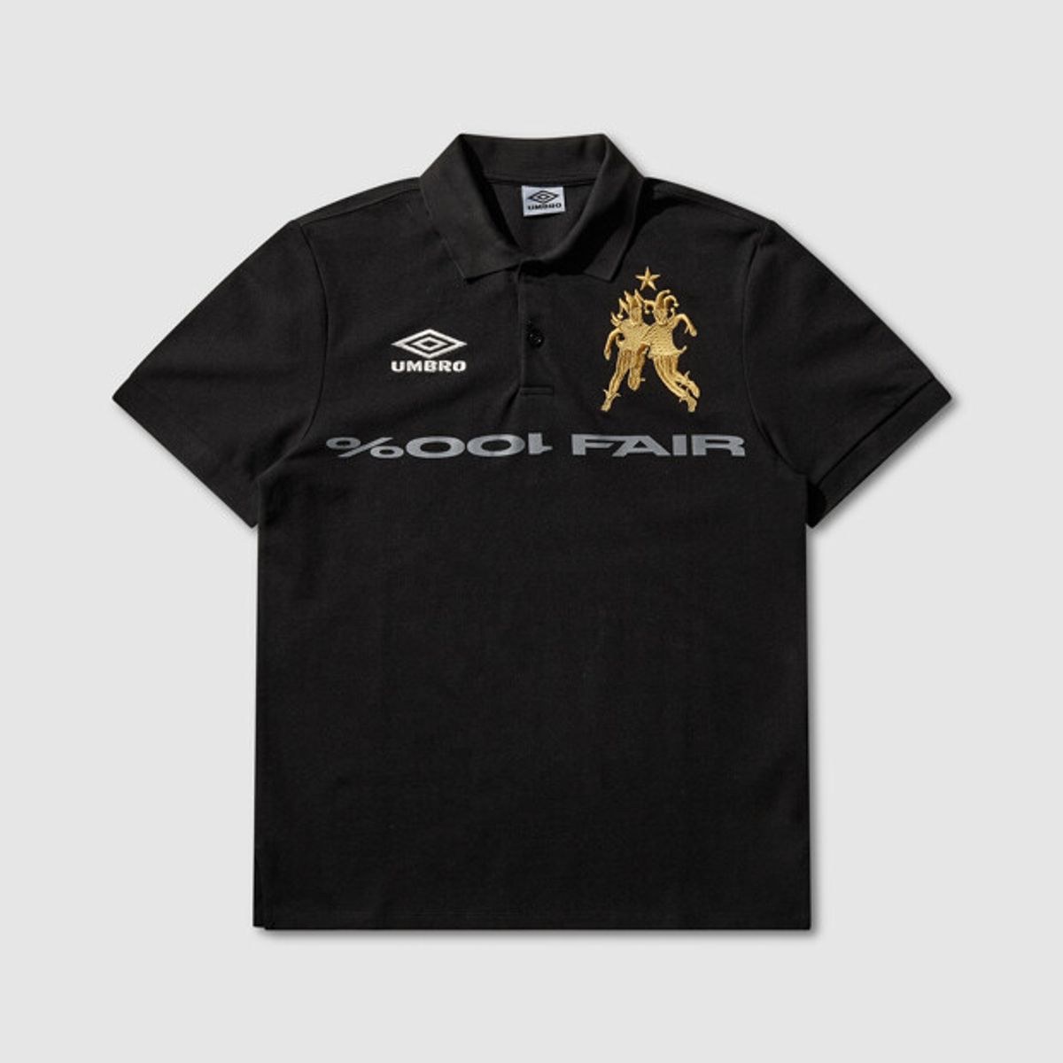 엄브로(UMBRO) [UMBRO X SLAM JAM] 사틴 엔필드 카라 긴팔 티셔츠 베이지 UR111OTL31