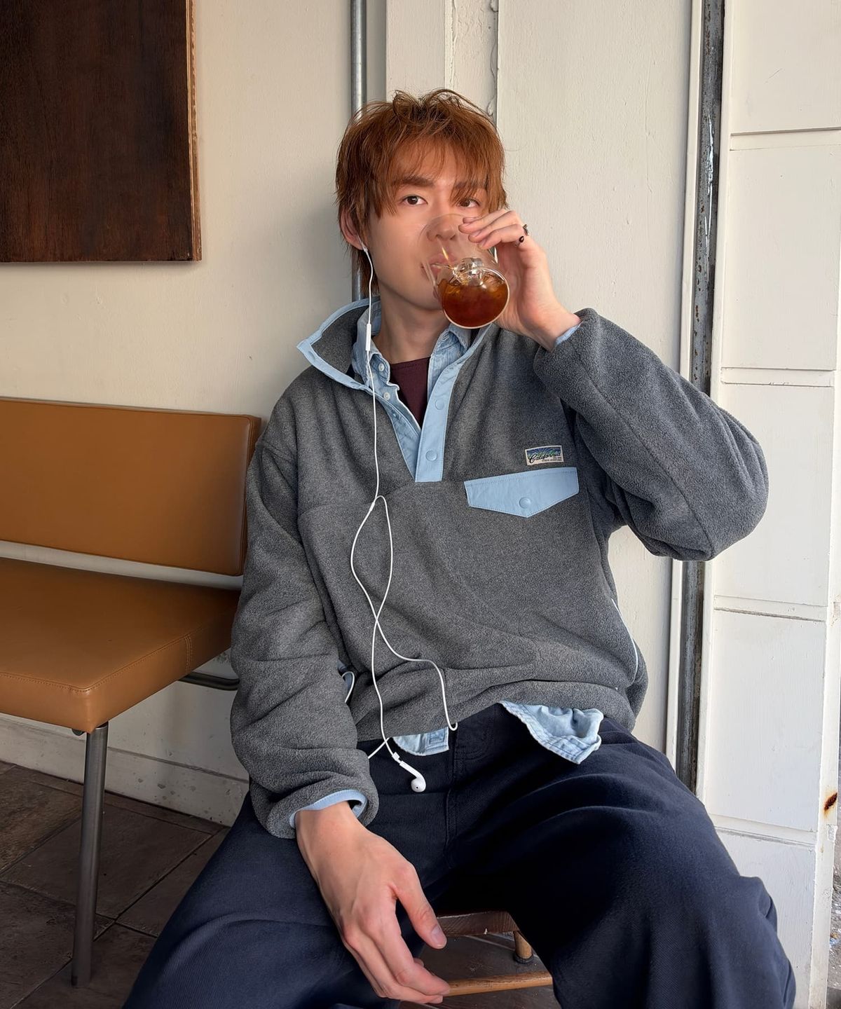 후아유(WHO.A.U) Button Fleece Half Zip-up / WHMAG4V22U