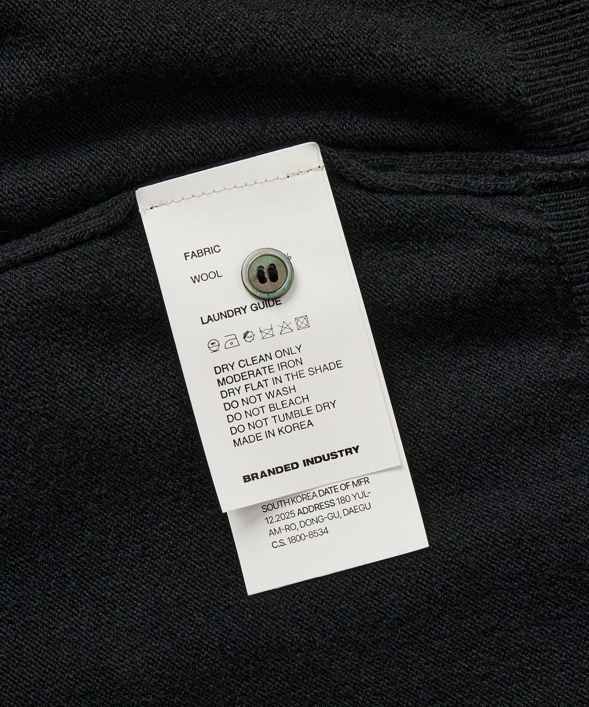 브랜디드(BRANDED) COMFORT WOOL HENLEY NECK KNIT [BLACK]