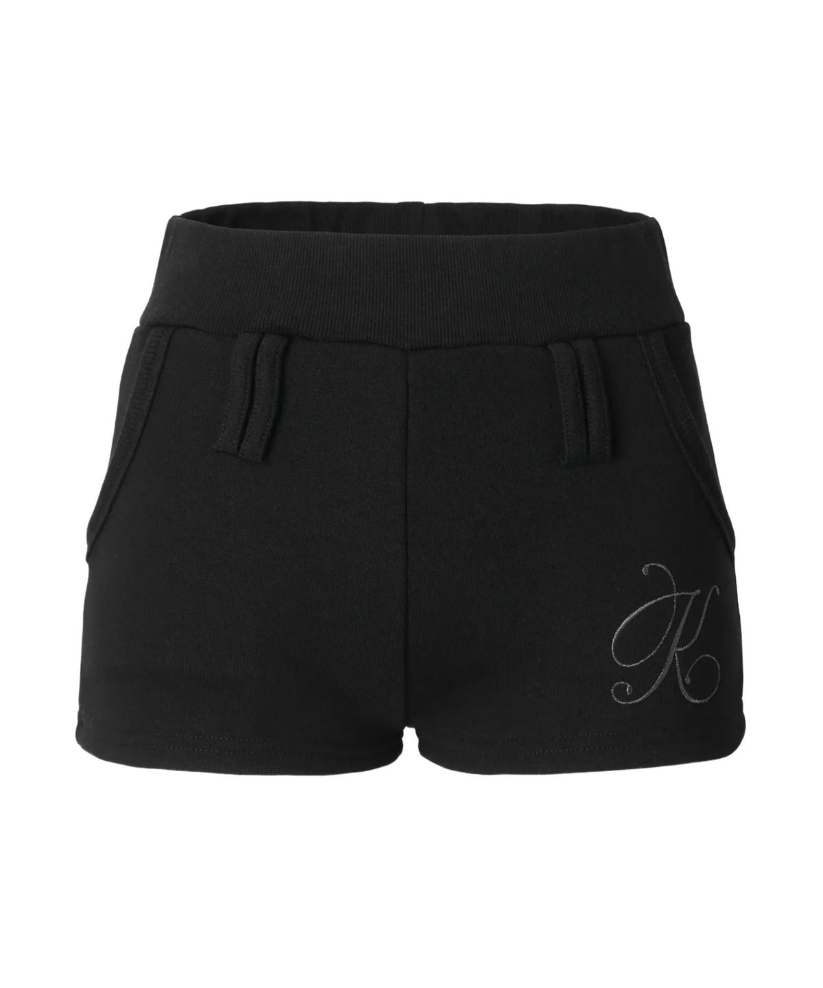 카키포인트(KHAKIPOINT) Lettering Sweat Shorts (black)