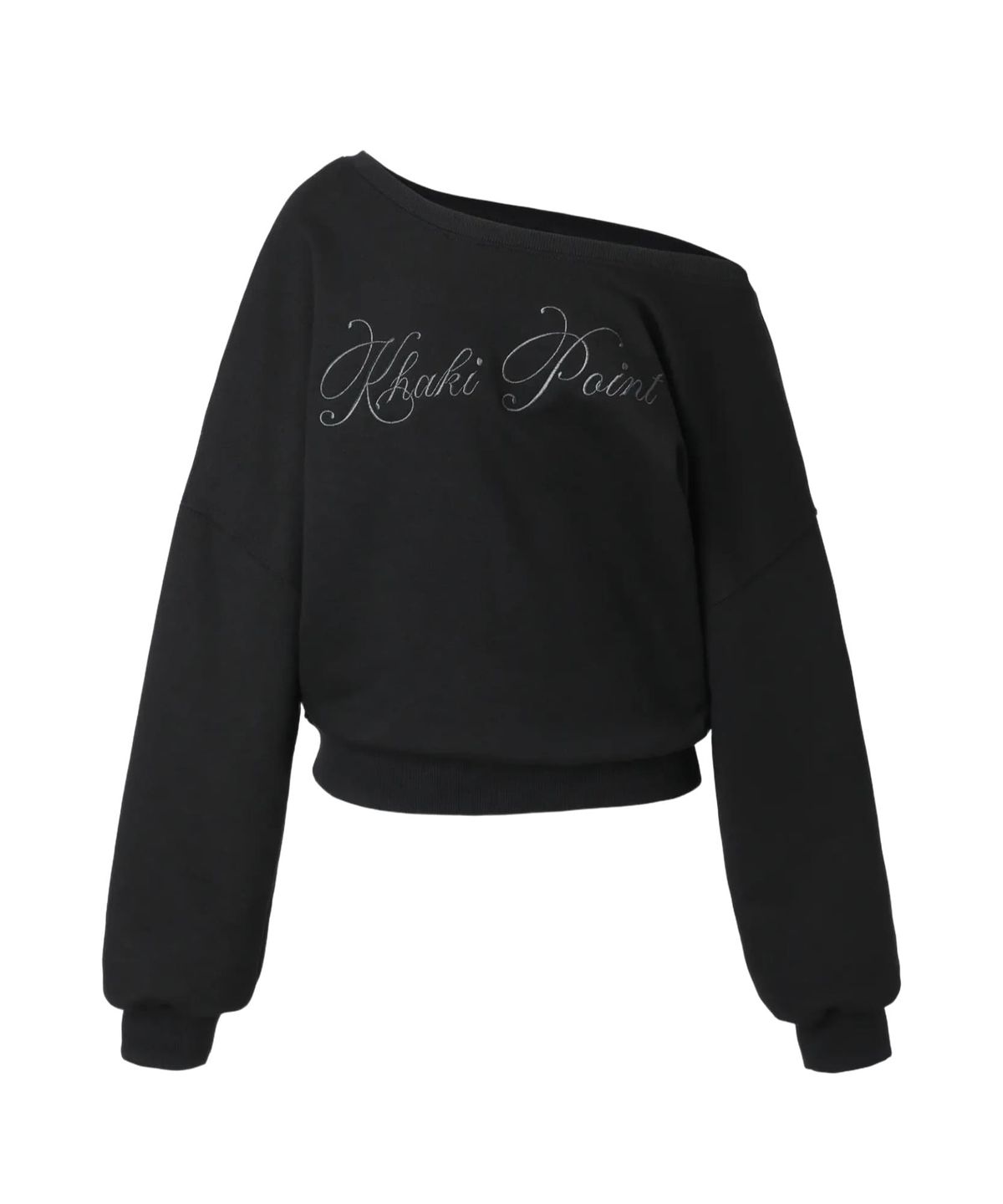 카키포인트(KHAKIPOINT) Lettering Sweat Shirt (black)