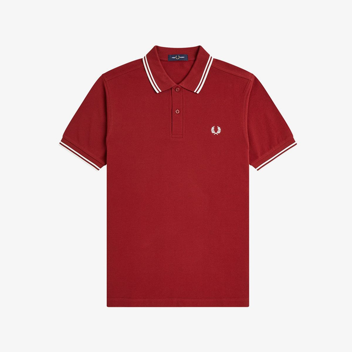 프레드페리(FRED PERRY) [M3600] 트윈 팁 프레드페리 셔츠 - 번트레드/스노우화이트 AFPM2613600-07B