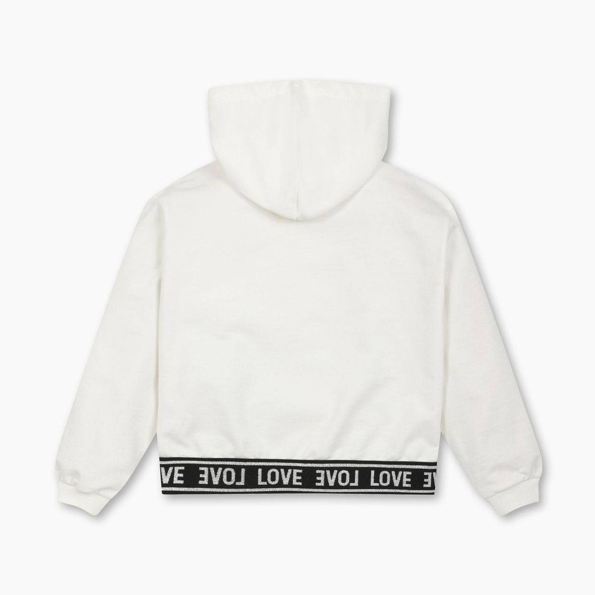 베네통키즈(BENETTONKIDS) 밴드 포인트 후드 티셔츠_QAMT11611IV