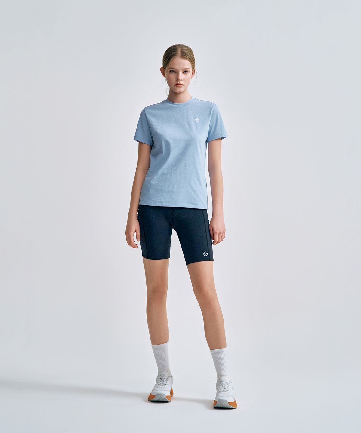 세르지오 타키니(SERGIO TACCHINI) W 쿨매치 반팔 티셔츠 (L.Indigo)