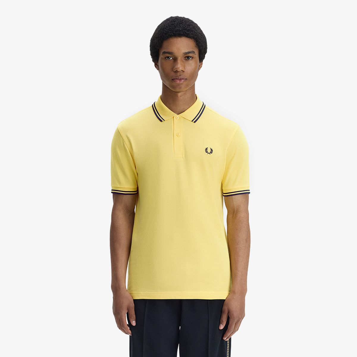 프레드페리(FRED PERRY) [M3600] 트윈 팁 프레드페리 셔츠 - 레몬발리/테니스블루 AFPM2613600-06B