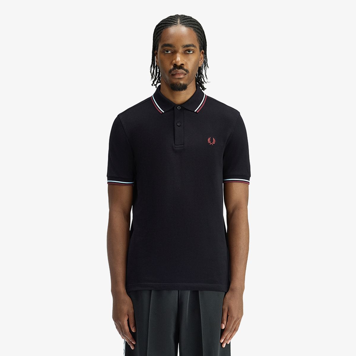 프레드페리(FRED PERRY) [M3600] 트윈 팁 프레드페리 셔츠 - 블랙/볼보이블루/옥스블러드 AFPM2613600-10B