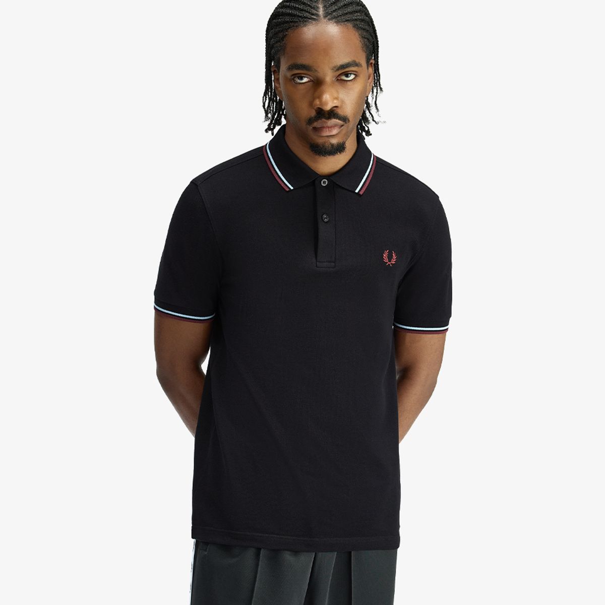 프레드페리(FRED PERRY) [M3600] 트윈 팁 프레드페리 셔츠 - 블랙/볼보이블루/옥스블러드 AFPM2613600-10B