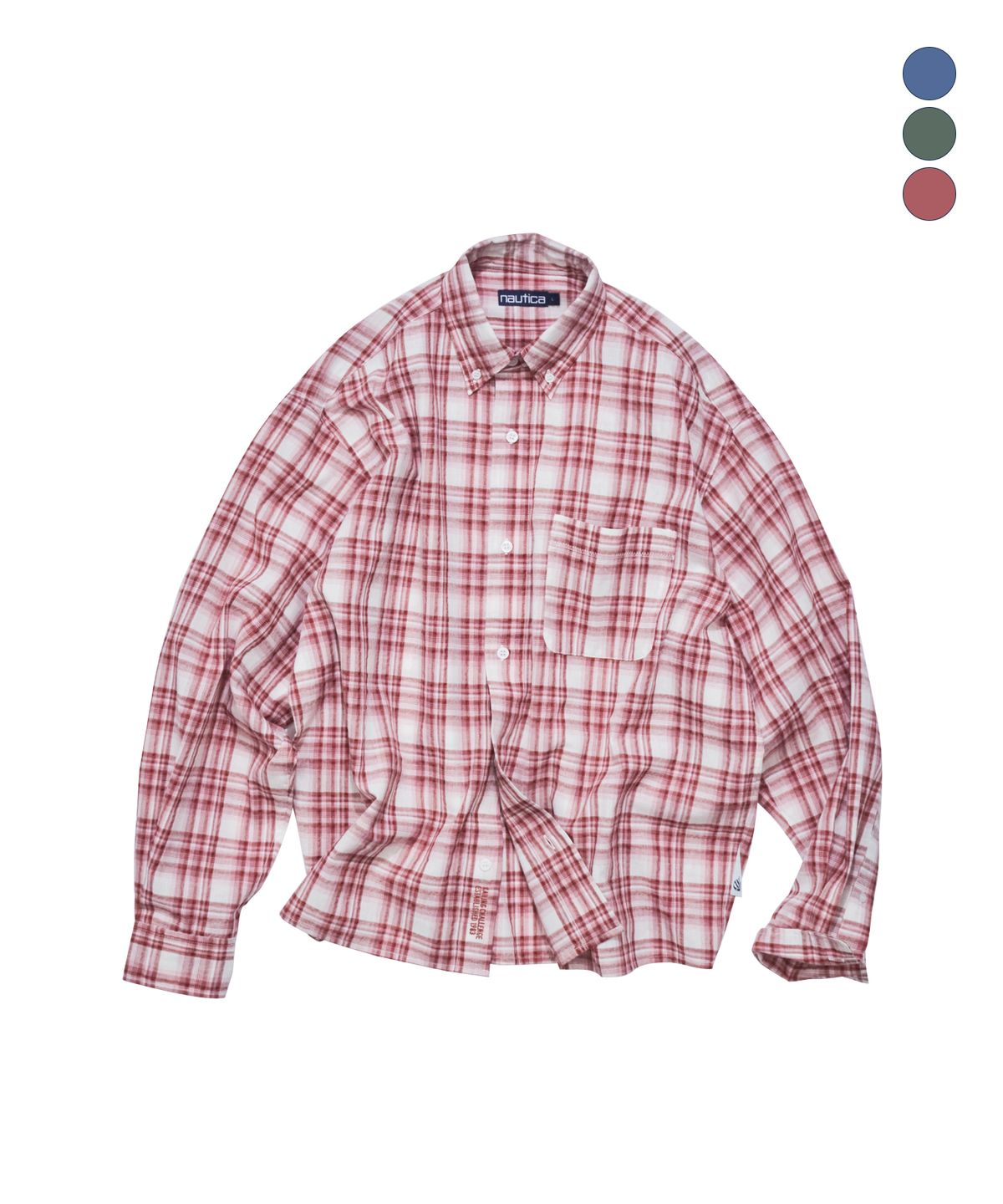 노티카(NAUTICA) 크롭 체크 셔츠(3colors) NST5426