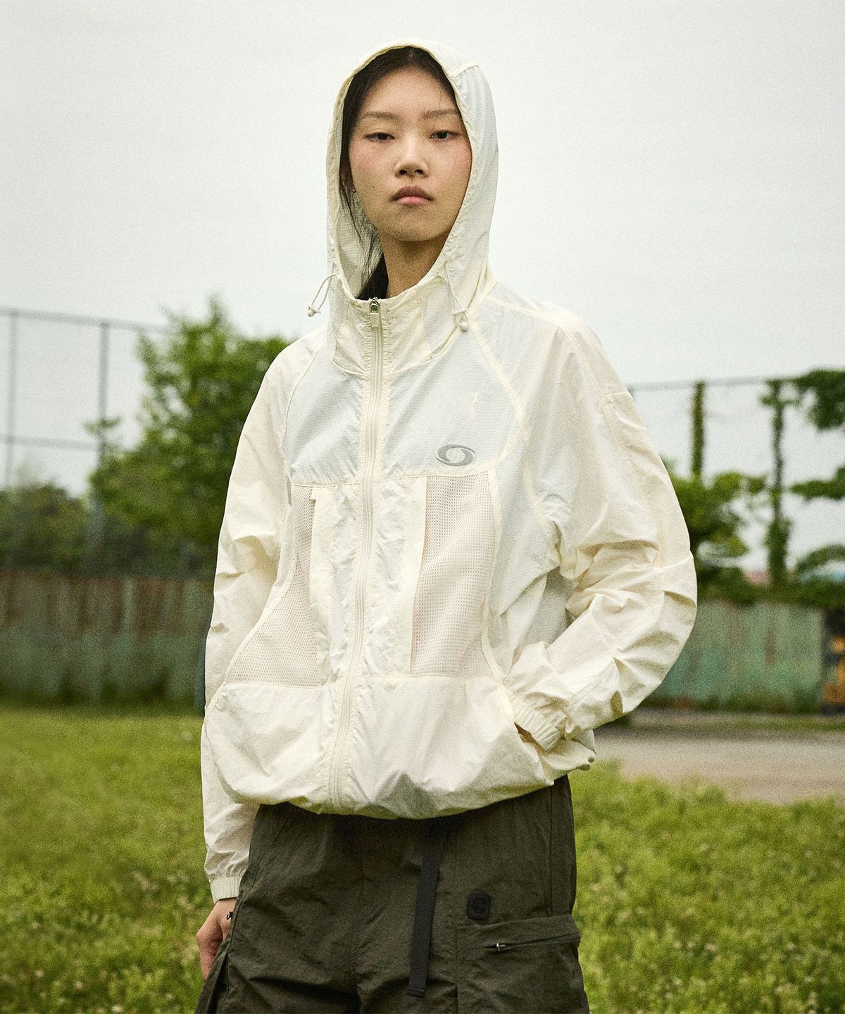 캠프사이드(CAMPSIDE) 스톰 윈드브레이커 자켓 CJK113 [WHITE]