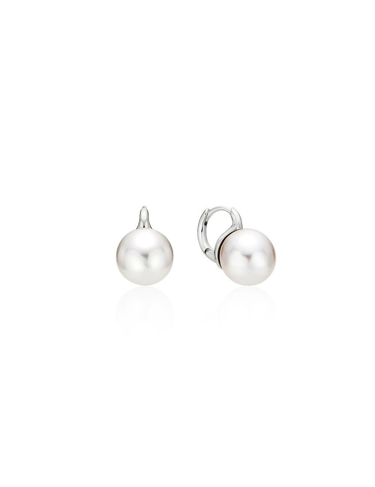이에르로르(HYERES LOR) H에디션 실버(W) 진주 원터치 귀걸이 12mm HL6E55617W9XXX