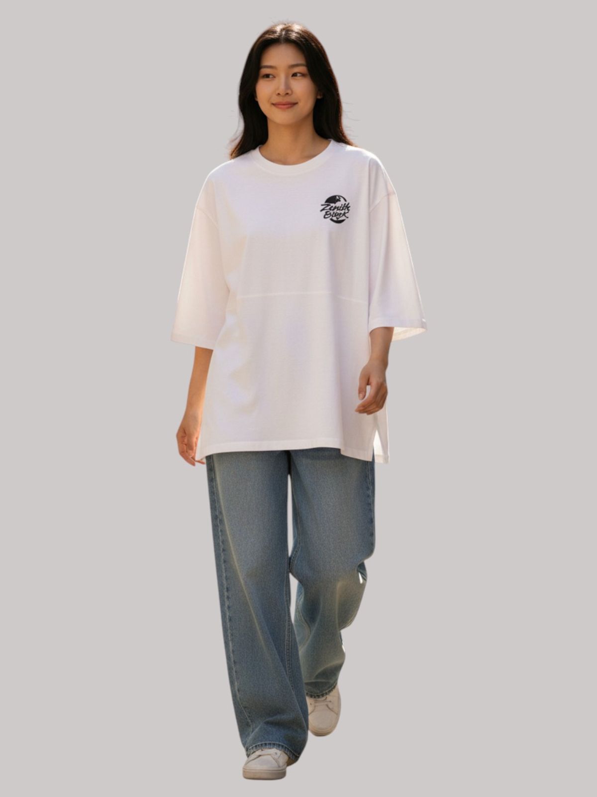 지블랙(ZBLACK) 제니스 블랙 UNIVERSAL EARTH7부 티셔츠(WHITE)