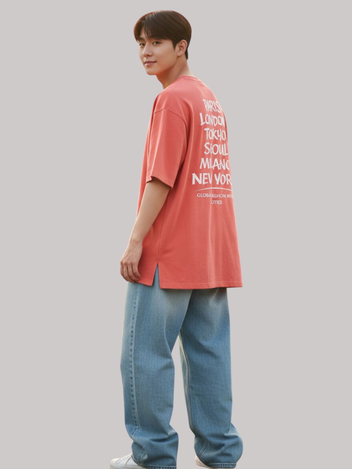 지블랙(ZBLACK) 제니스 블랙 ARCHIVE 7부 티셔츠(CORAL RED)