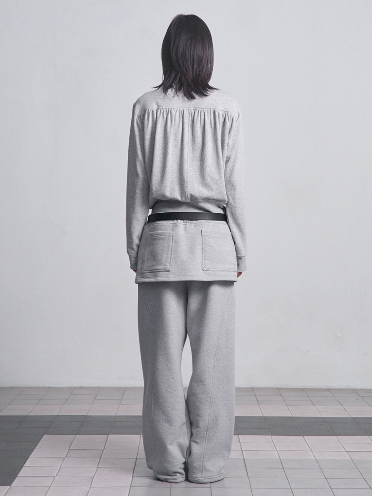 세릭(CERRIC) Skirt Layered Sweatpants _ Gray