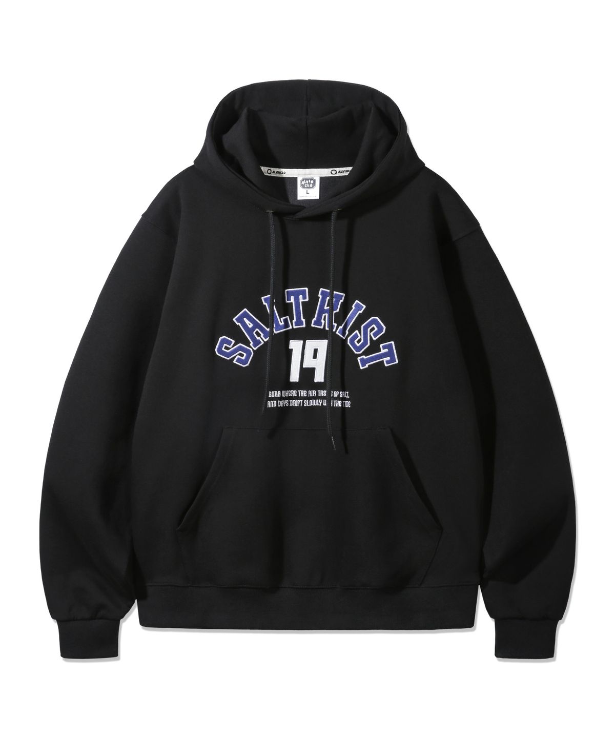 앨빈클로(ALVINCLO) SALTKIST 패치 후드티셔츠 AVH741 (3COLOR)