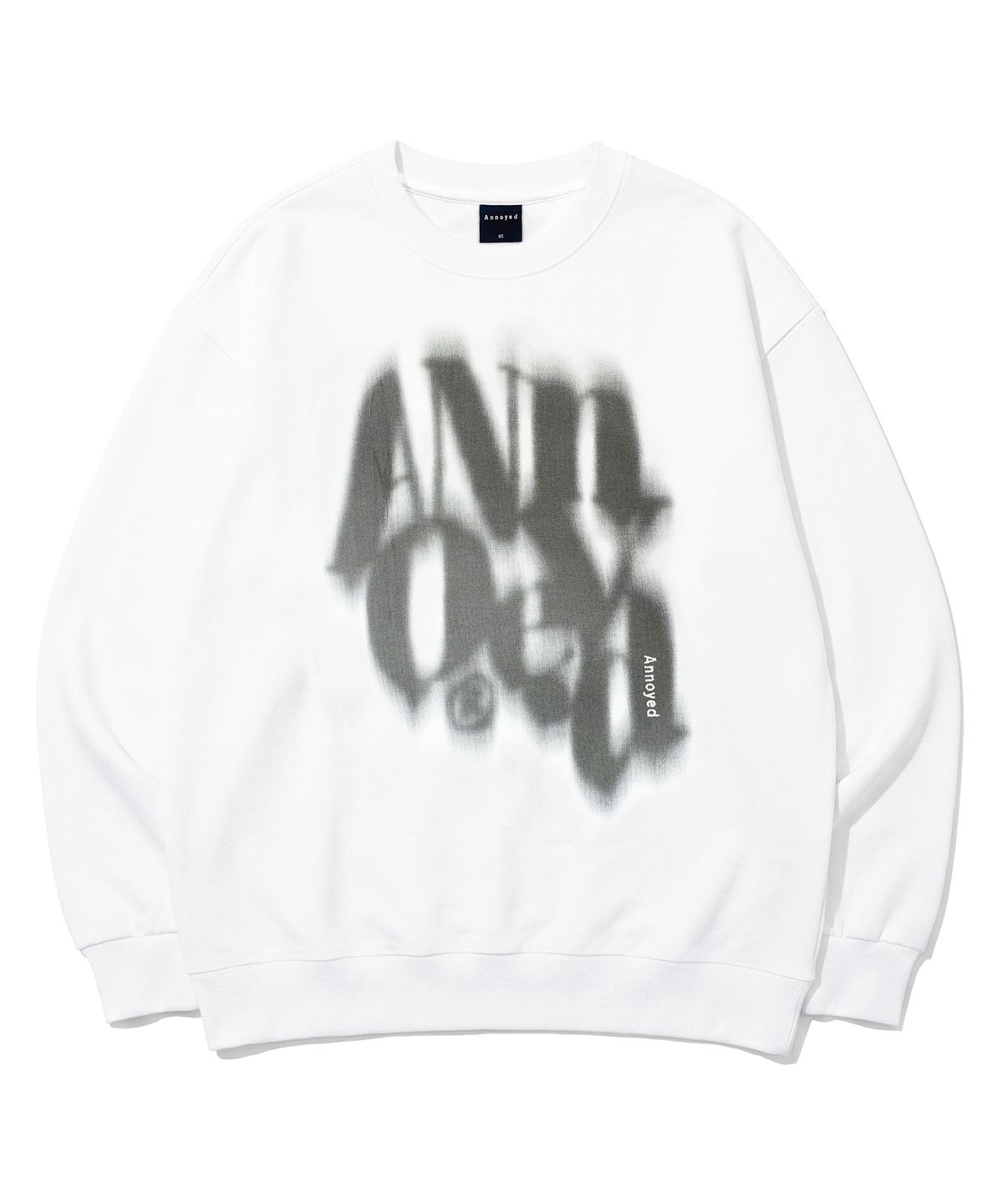 어노이드(ANNOYED) 쉐도우 빅 로고 맨투맨 LQ6TU141_OFF WHITE
