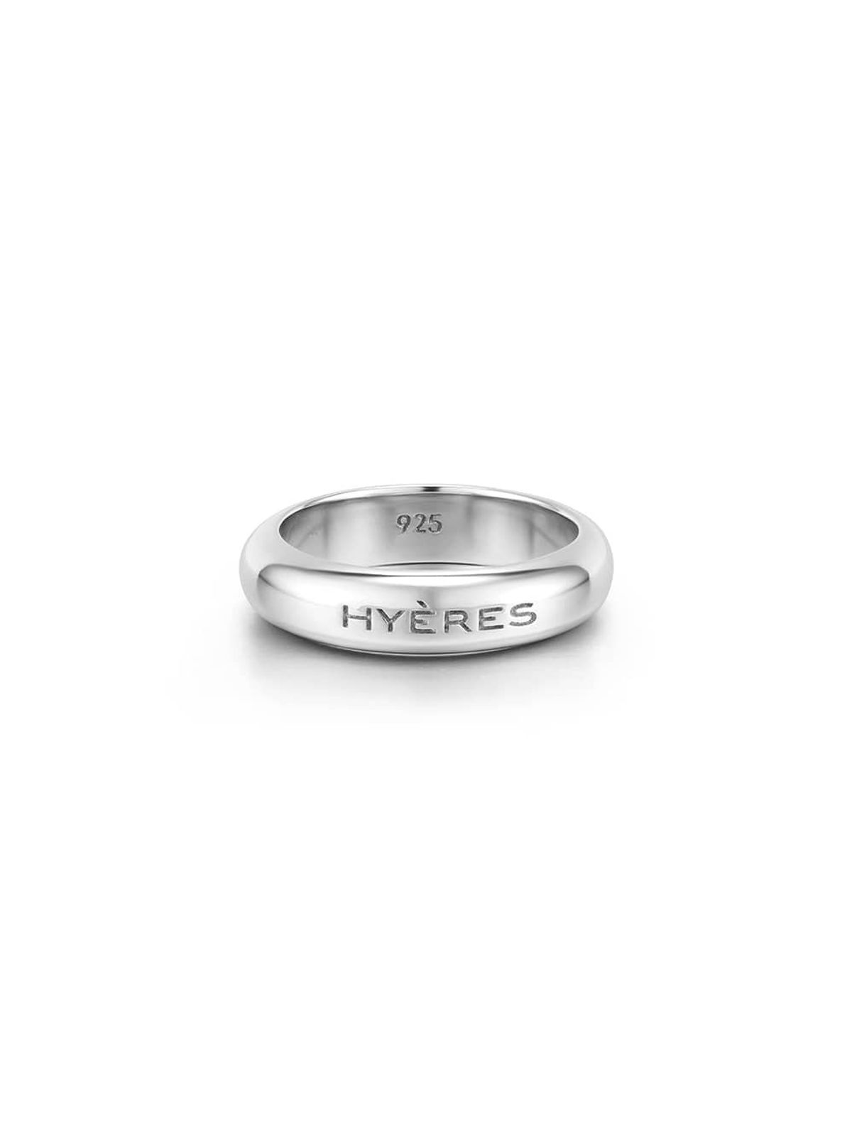 이에르로르(HYERES LOR) 샴페인 풀문 실버(W) 유광 슬림 반지 M HL2R33214W9