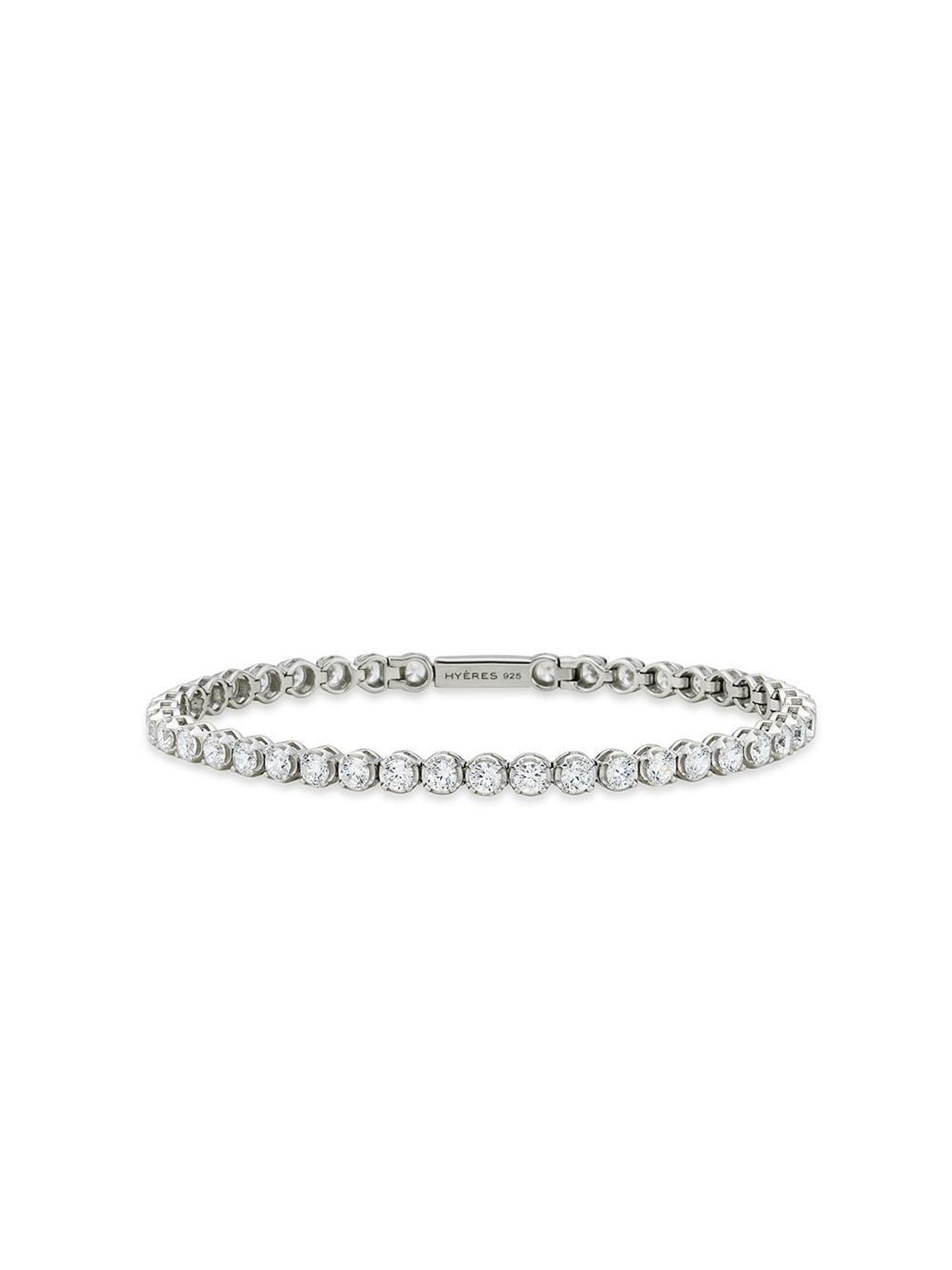 이에르로르(HYERES LOR) 에센스 실버(W) 크라운 테니스 팔찌 3mm HL4B5B401W9