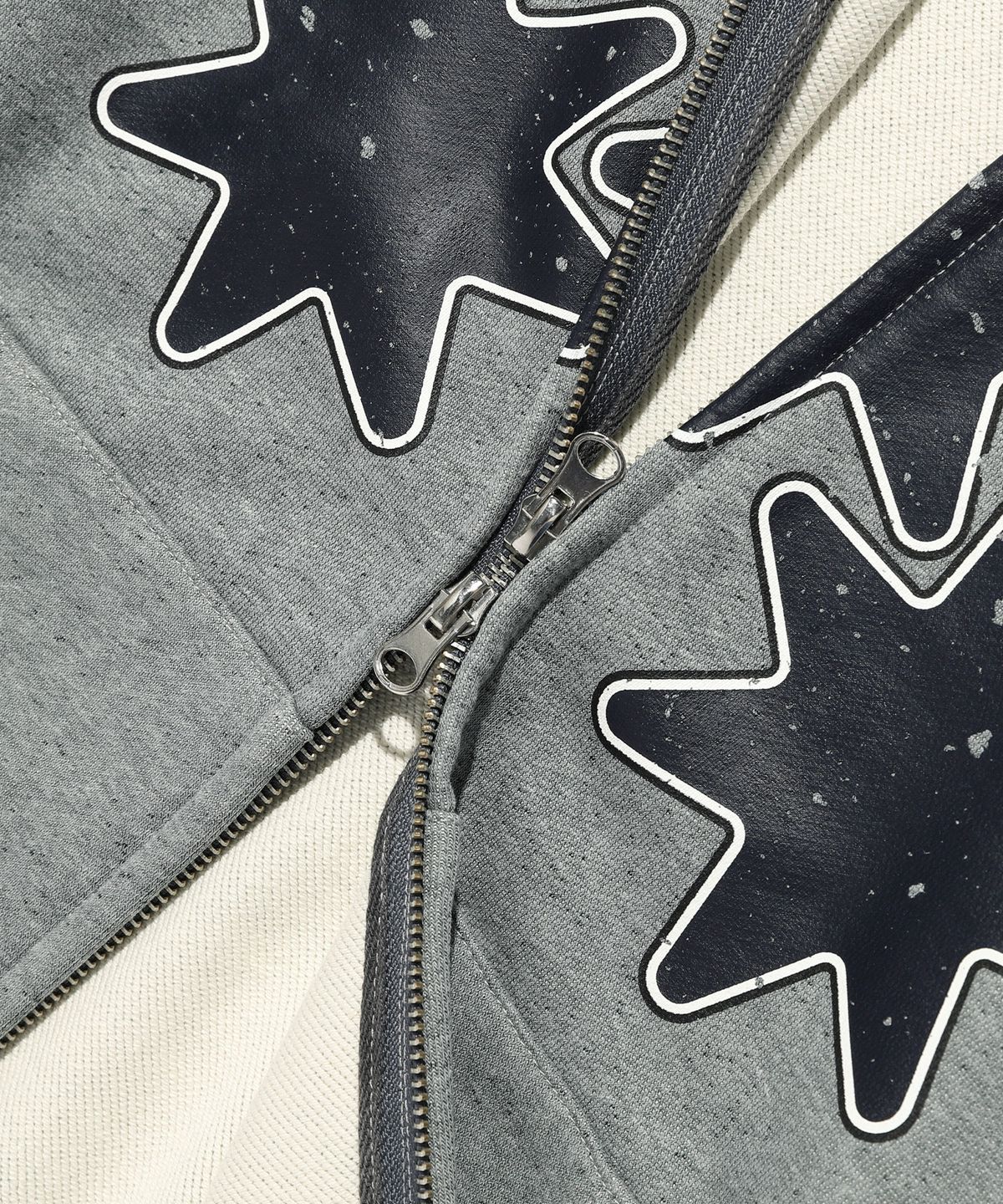 나이스고스트클럽(NICEGHOSTCLUB) RELIGIOUS SYMBOLS HOODIE ZIP UP_GREY(NG2GSUM480A)