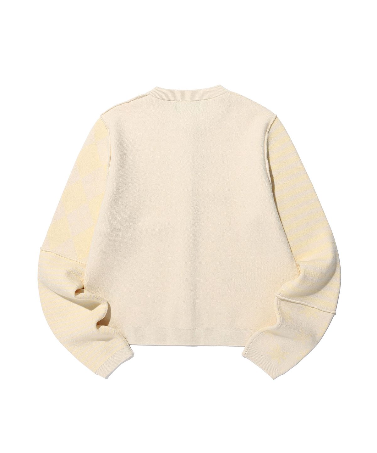 나이스고스트클럽(NICEGHOSTCLUB) PATCHWORK KNIT CARDIGAN_IVORY(NG2GSUK681A)