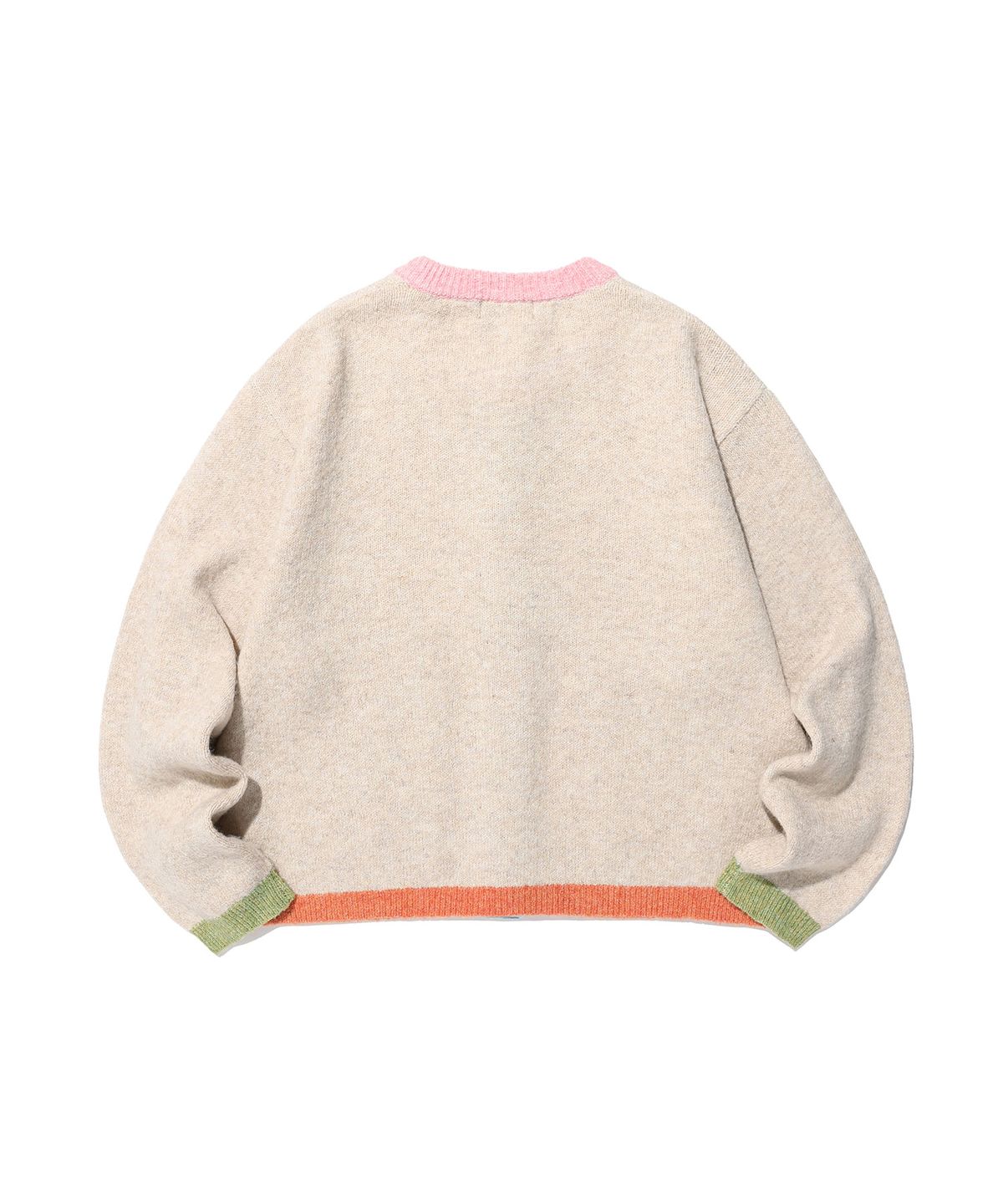 나이스고스트클럽(NICEGHOSTCLUB) COLOR BLOCK KNIT CARDIGAN_IVORY(NG2GSUK680A)