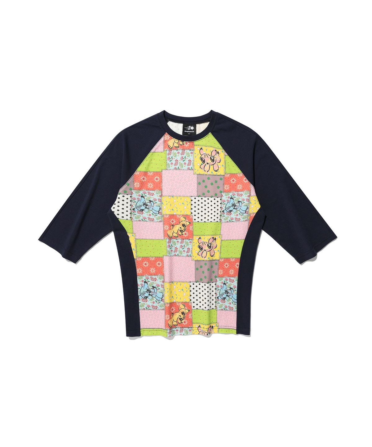 나이스고스트클럽(NICEGHOSTCLUB) PATCHWORK QUILTED PRINTED 3/4 SLEEVE TEE_MULTI(NG2GSUT552A)