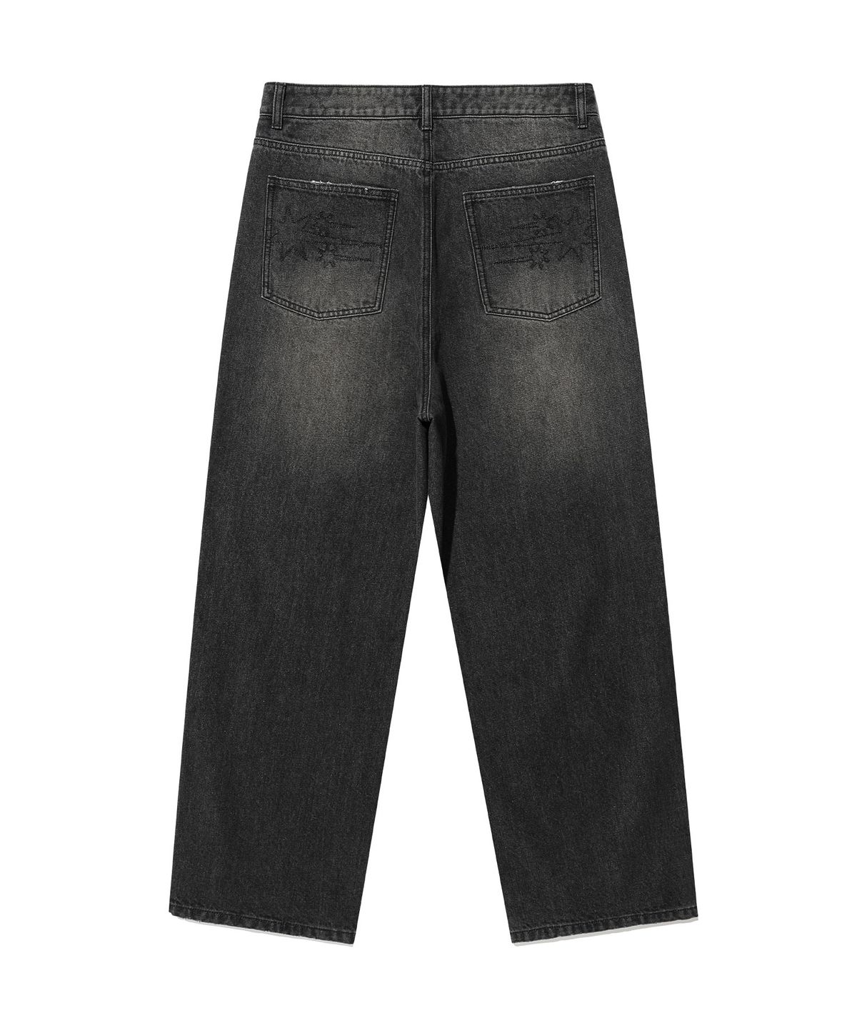 나이스고스트클럽(NICEGHOSTCLUB) PATTERN PATCHWORK WIDE DENIM PANTS_BLACK(NG2GSUD110A)