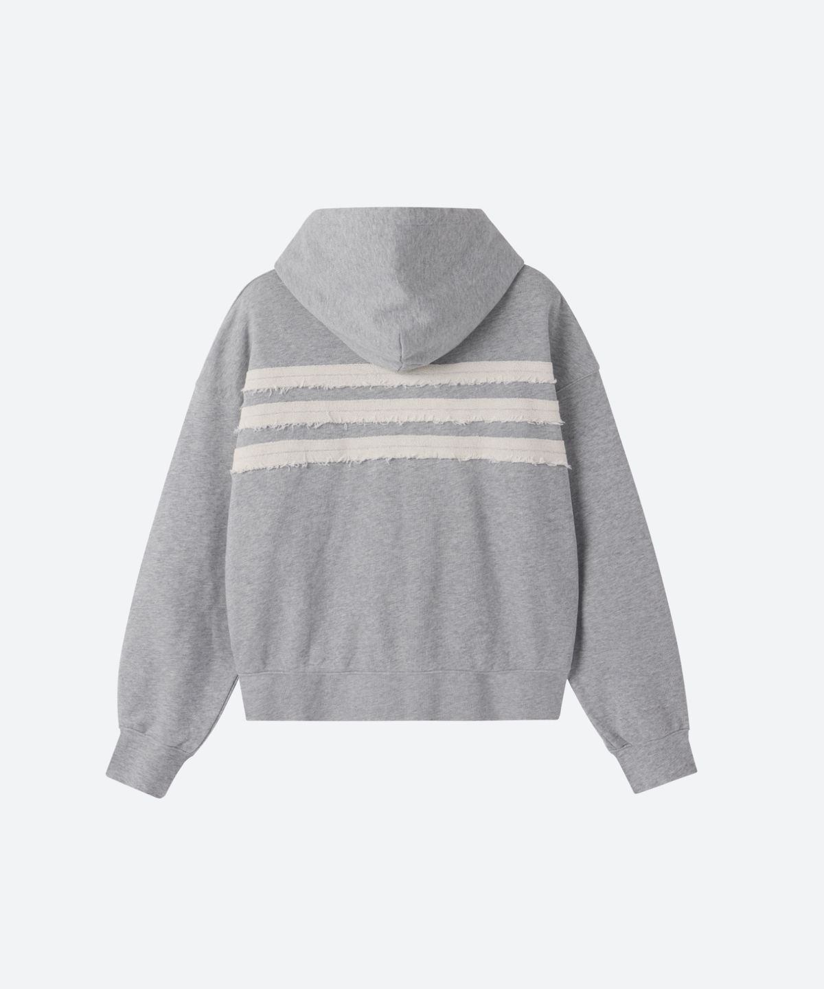 문선 아카이브(MOONSUN ARCHIVE) M.C UNISEX, Seam Stripe Hood Zip-up / MELANGE GRAY